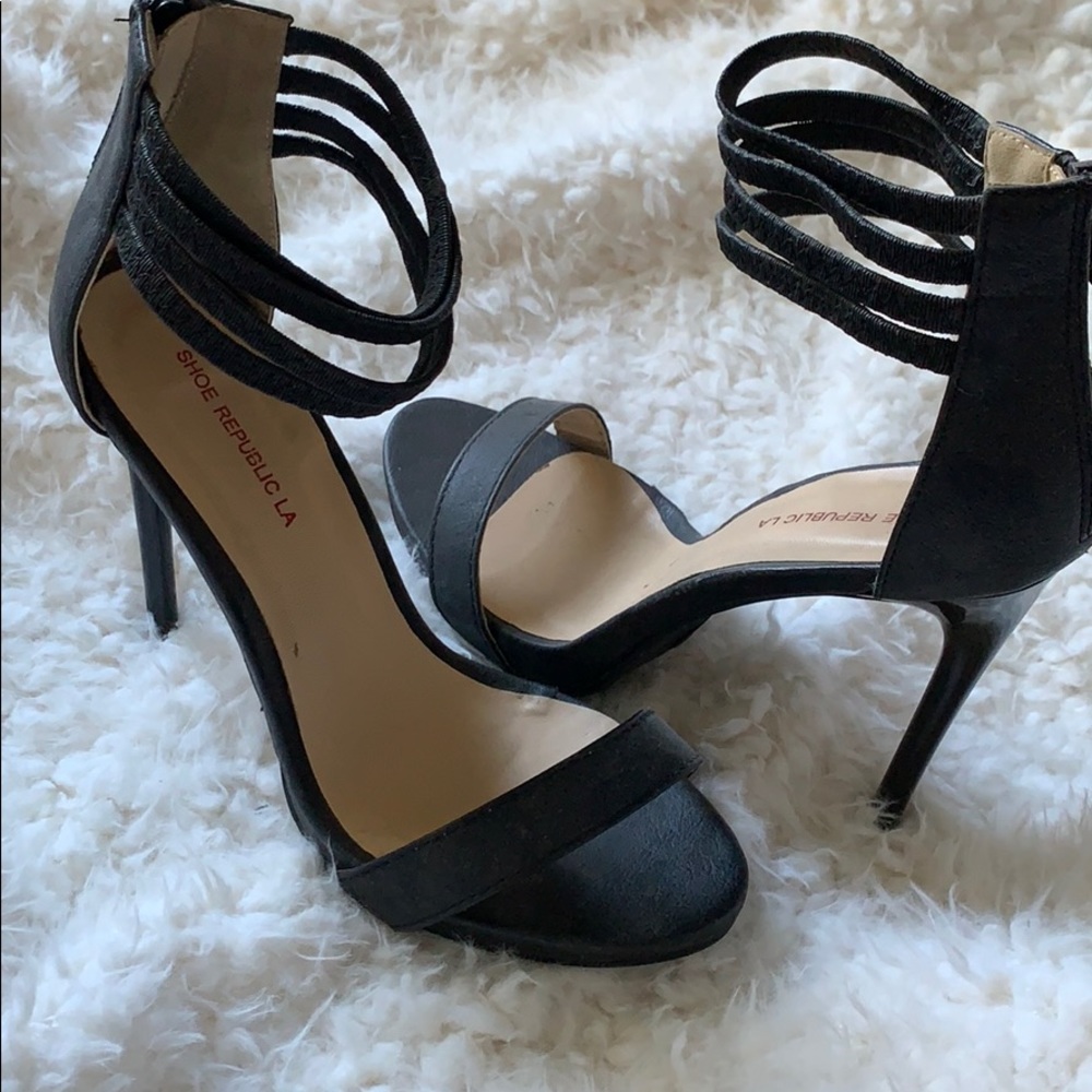 shoe republica LA - black - single strap heels